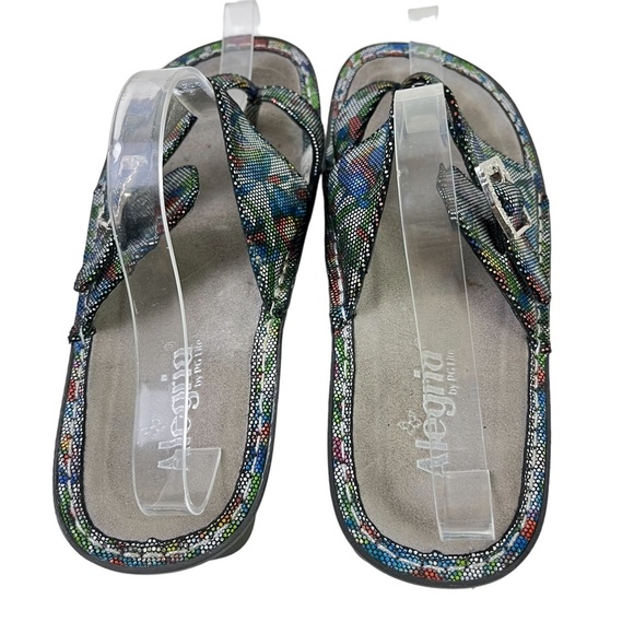 Alegria by Pg Lite Women's Val-376 Floral Colorful Genuine Leather Sandals sz 41 - Picture 7 of 16